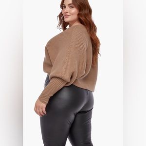 High Rise Faux Leather Leggings by Just Fab, Black Size 2X